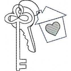 Stickdatei - Schlüsselbund Doodle